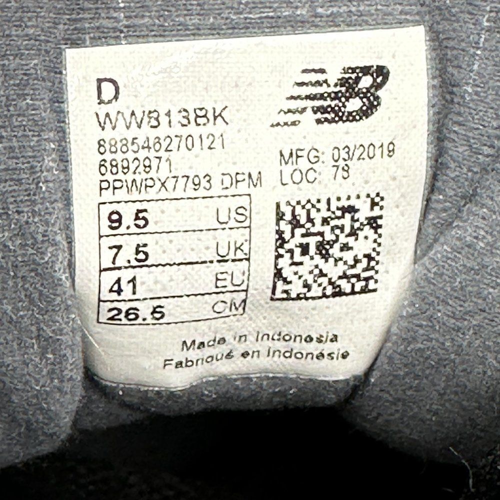 New Balance 813 All Black Leather Comfort Women Walking Work Shoes SIZE 9.5D - Picture 8 of 8